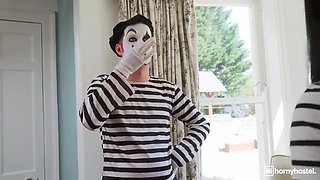 Sexy Street Mimes In Reality Threesome - Frances Bentley