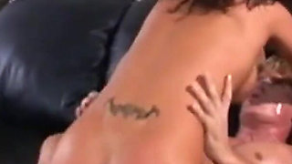 Brunette with big tits wants to swallow a lot of cum