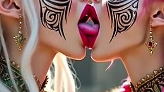 Beautiful Elves Princess Kissing, Ai Animation