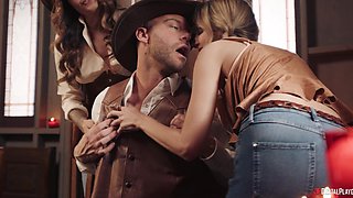 Kimmy Granger's Wild Threesome Passion Explodes in Western Heat