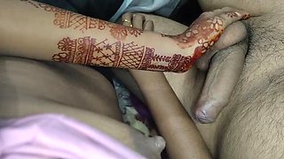 Hot Indian Girlfriend Gives Blowjob and Handjob to Monster Cock - Cum on Tits