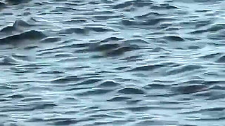 Curvy Young MILF Skinny Dipping in October