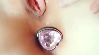Pussy spreading close ups of blonde slut Adele Sunshine