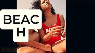 Dark-hued, lifeguard, swim suit